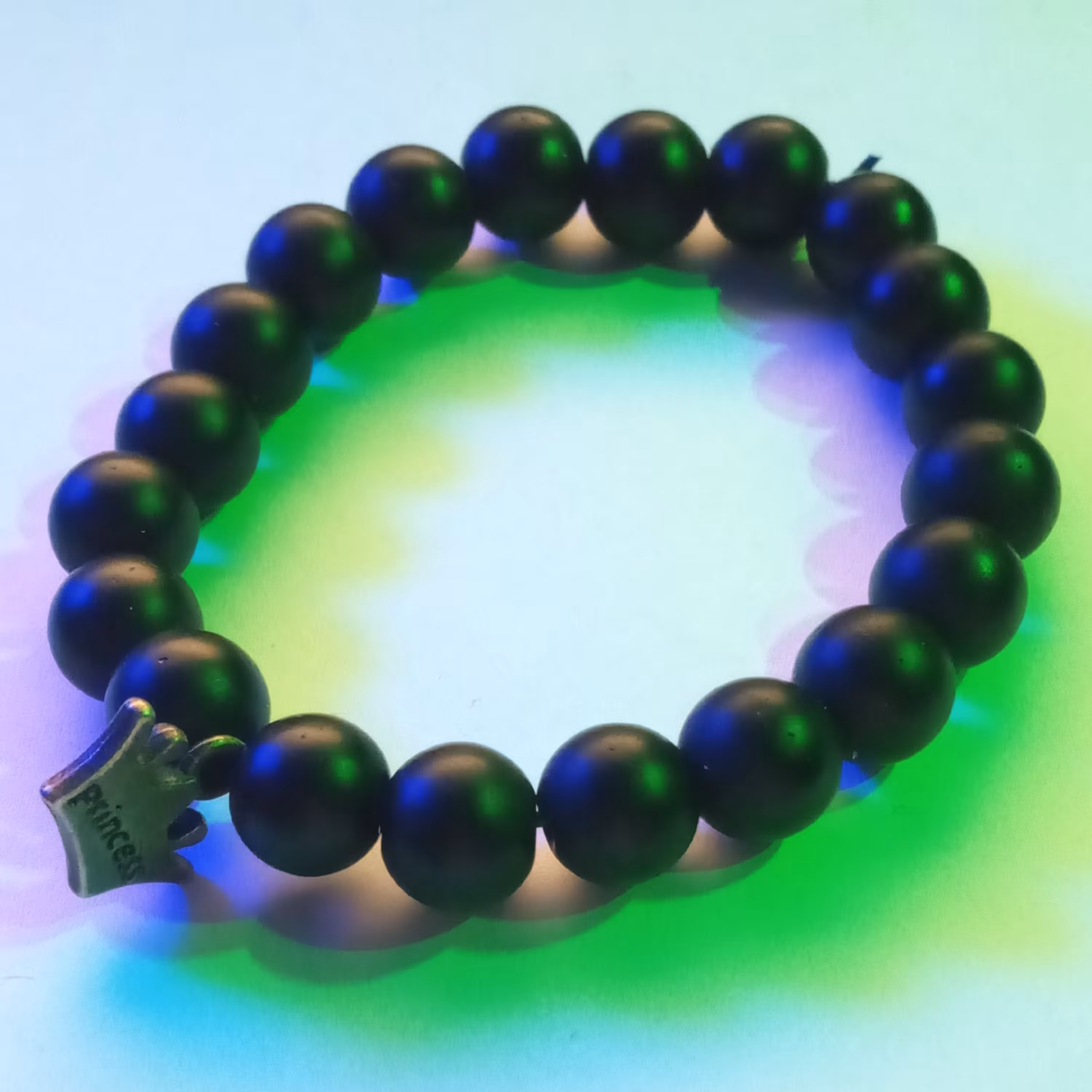 دستبند سنگ انیکس طرح تاج‌ پرنسس