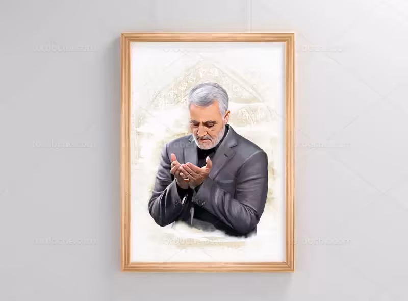نقاشی دیجیتالی سردار سلیمانی | گرافیک با طعم تربچه