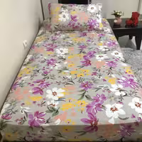  ملحفه کشدار یک نفره همراه با رو بالشی