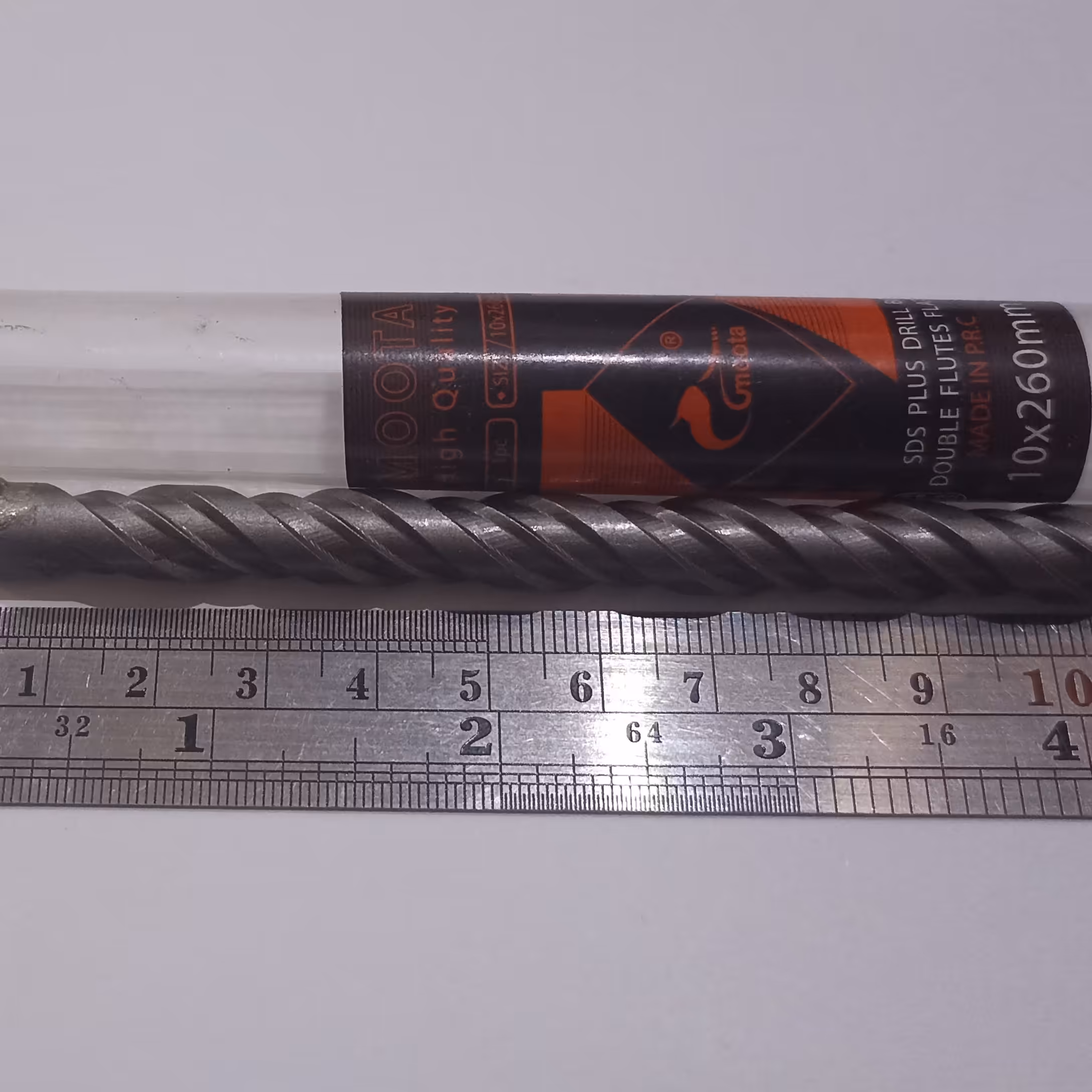 مته الماسه چهار شیار سایز 10طول 260