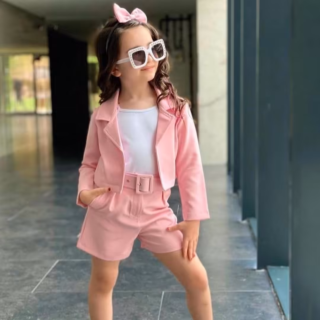 ست کت و شورتک دخترانه