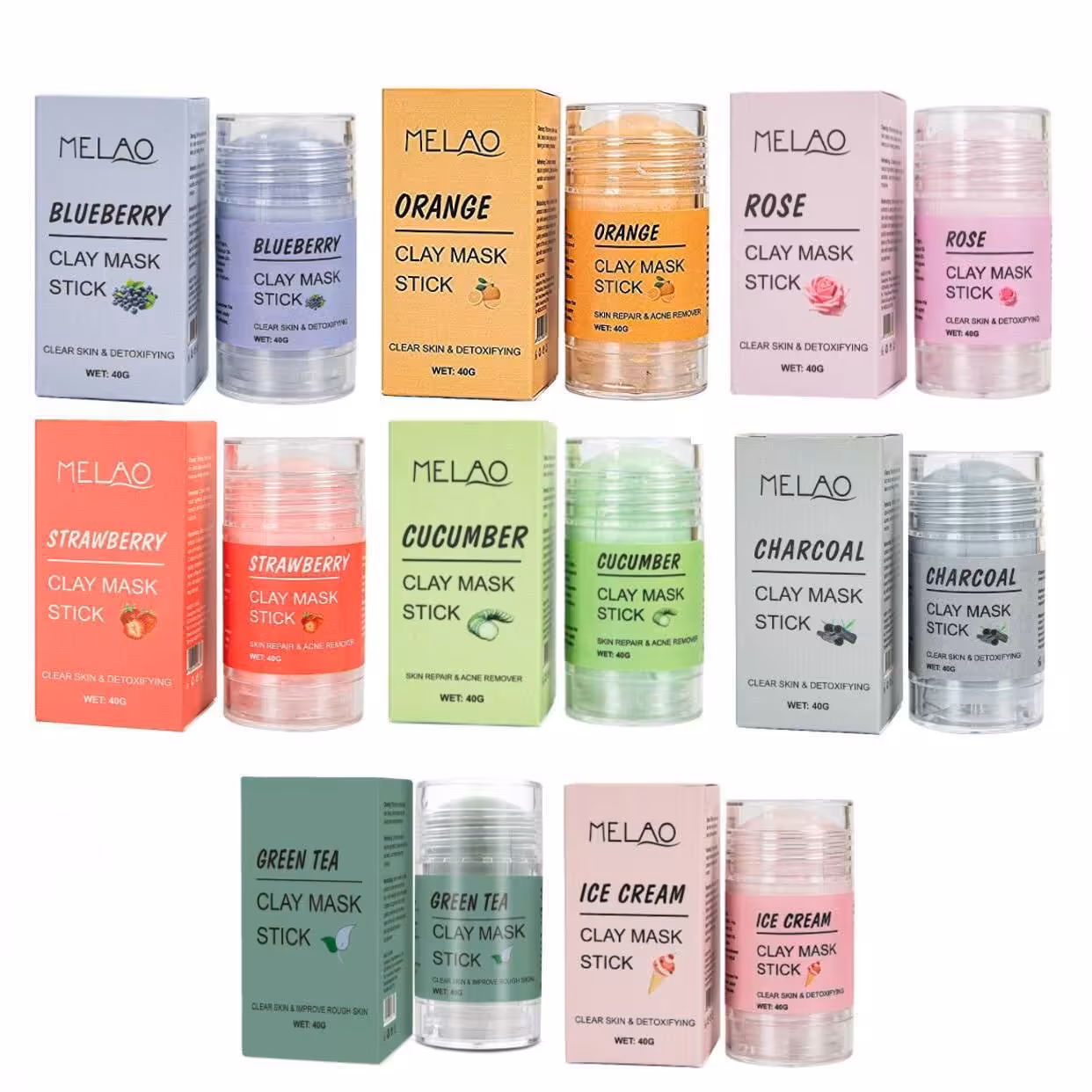 ماسک استیکی صورت خاک رس ماسک خیار ماسک چای سبز ماسک بلوبری