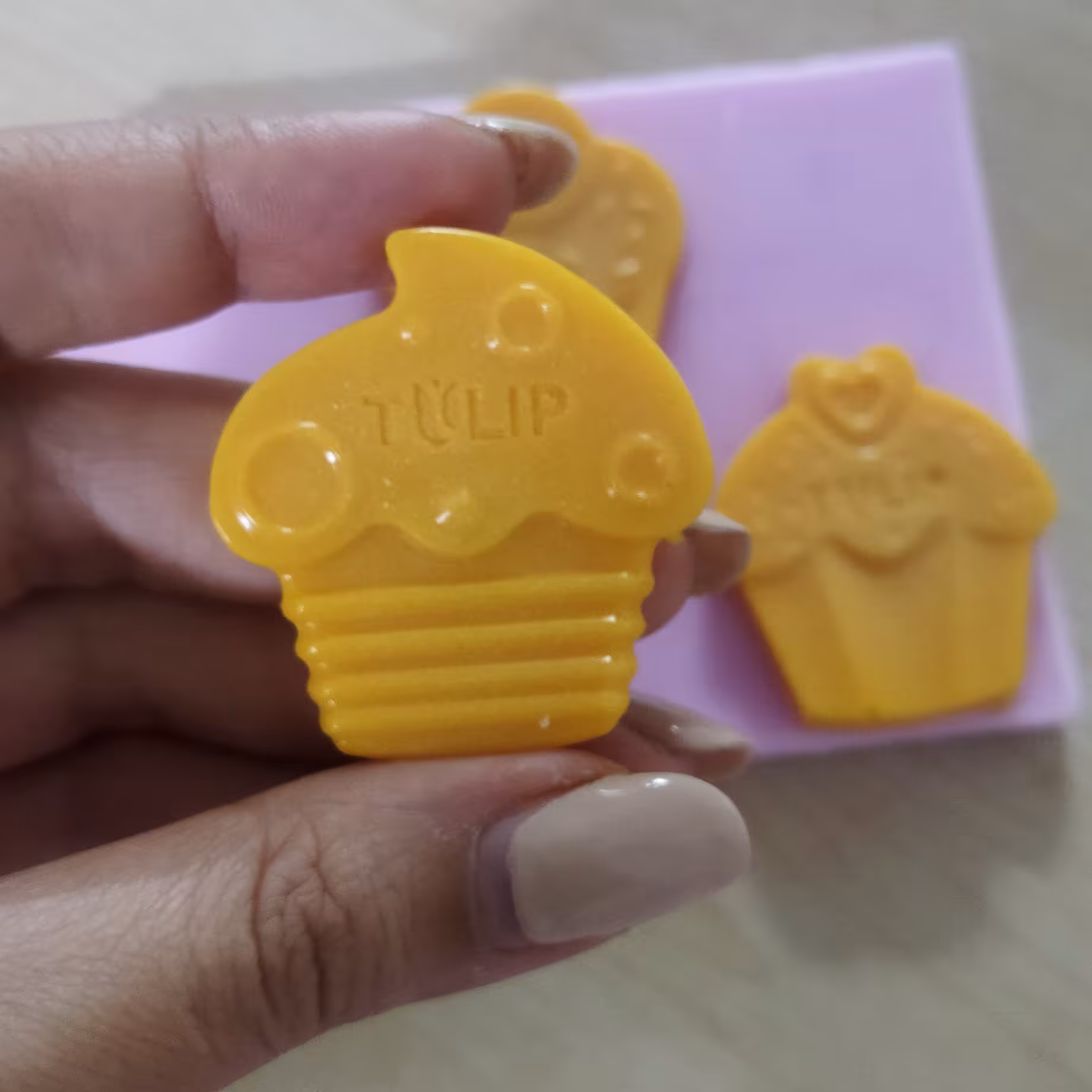 (پک ده تایی) صابون فانتزی،طرح کاپ کیک