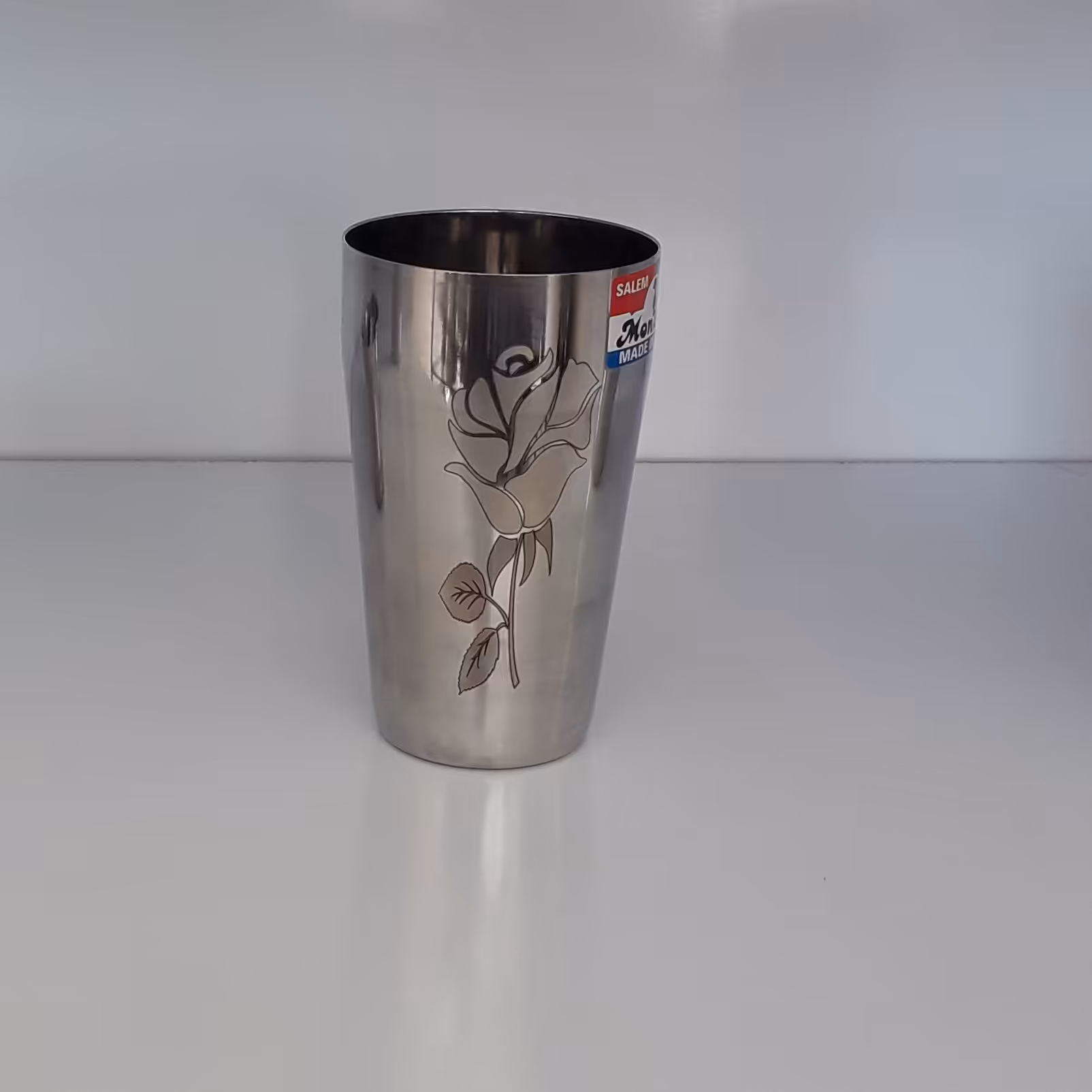 لیوان یخ، استیل،سایز بزرگ،طرح گل 