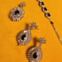 نیم ست جواهر نقره                      