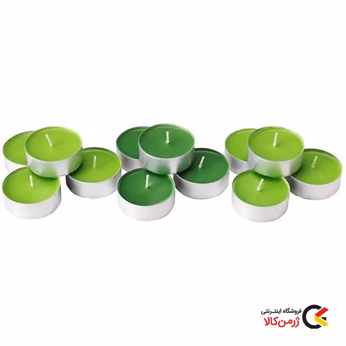 بسته 12 عددی شمع وارمر معطر بزرگ برند ایکیا رنگ سبز
