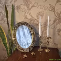 آینه رومیزی و دیواری برنجی برنزی مدل ورساچه