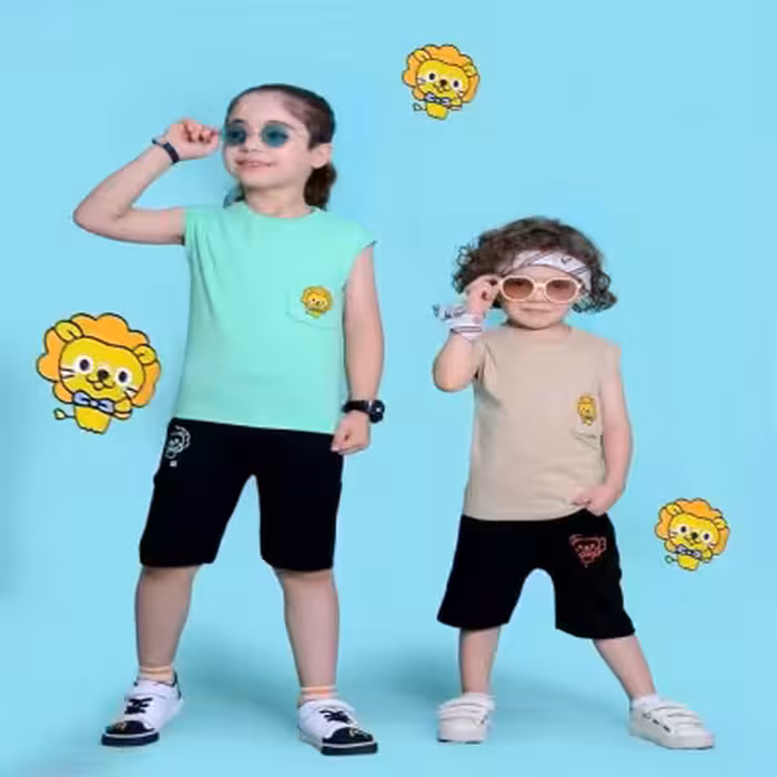 تاپ شلوارک شیر کوچولو اسپرت