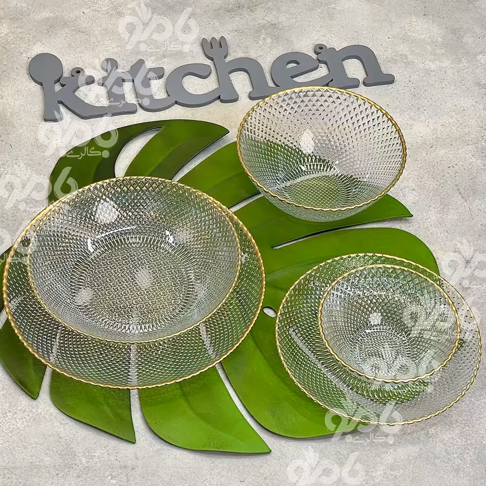 ست ظروف پذیرایی پیکسل لب طلا