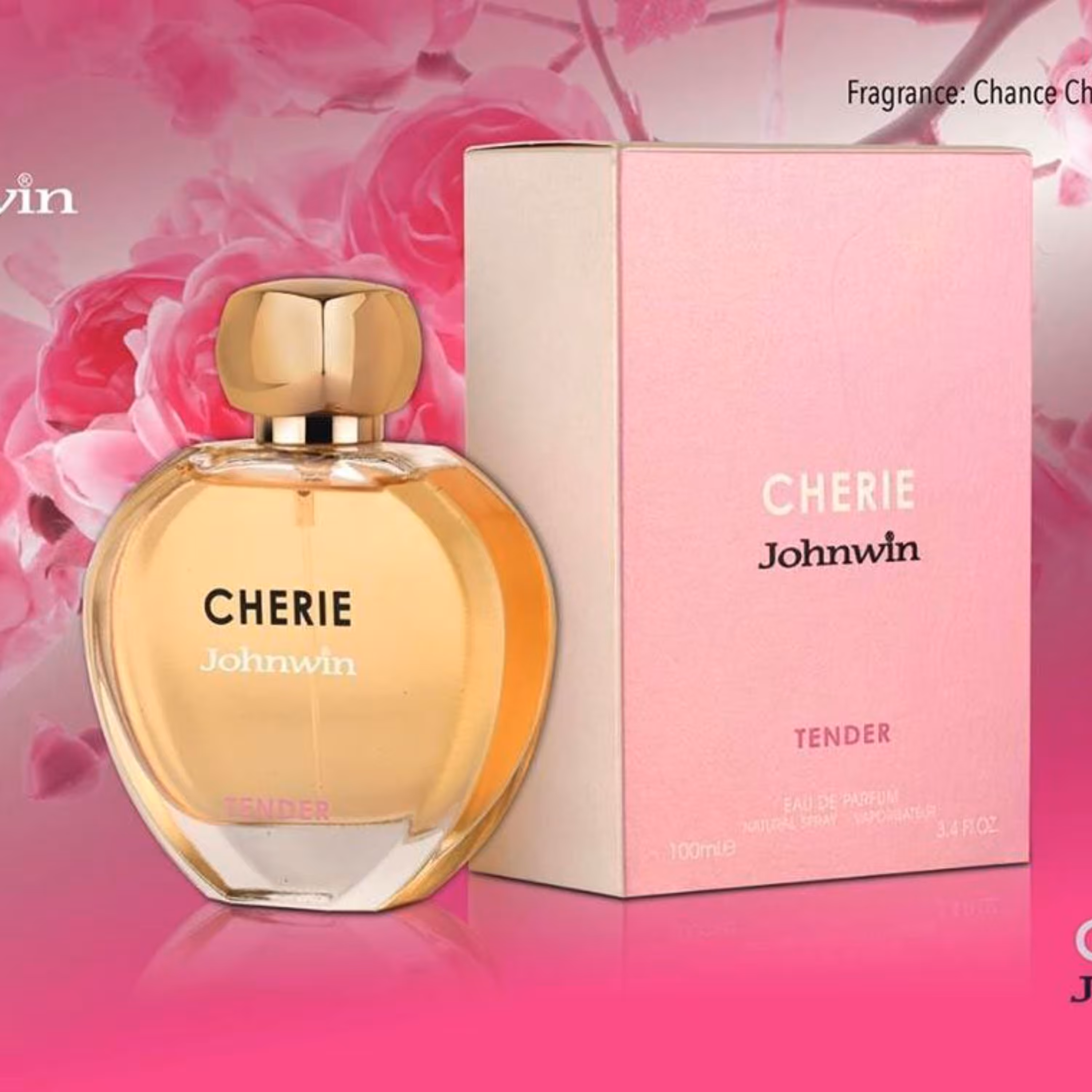 ادکلن زنانه شنل چنس تندر جانوین (Johnwin Chanel Chance Tendre) حجم 100 میل