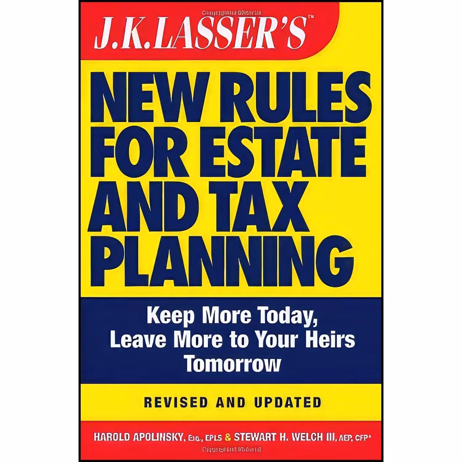 کتاب زبان اصلی JK Lassers New Rules for Estate and Tax Planning Revised and Upd