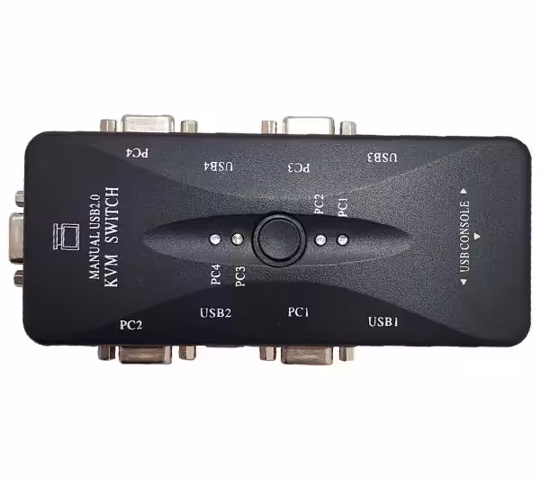 سوییچ چهار پورت KVM دستی USB