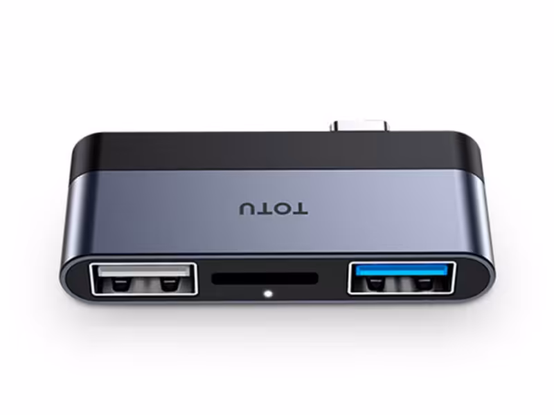 مبدل تایپ سی به یو اس بی و کارتخوان توتو Totu FGCR-012 Linglong Type-C To USB2.0 USB3.0 TF Docking Station