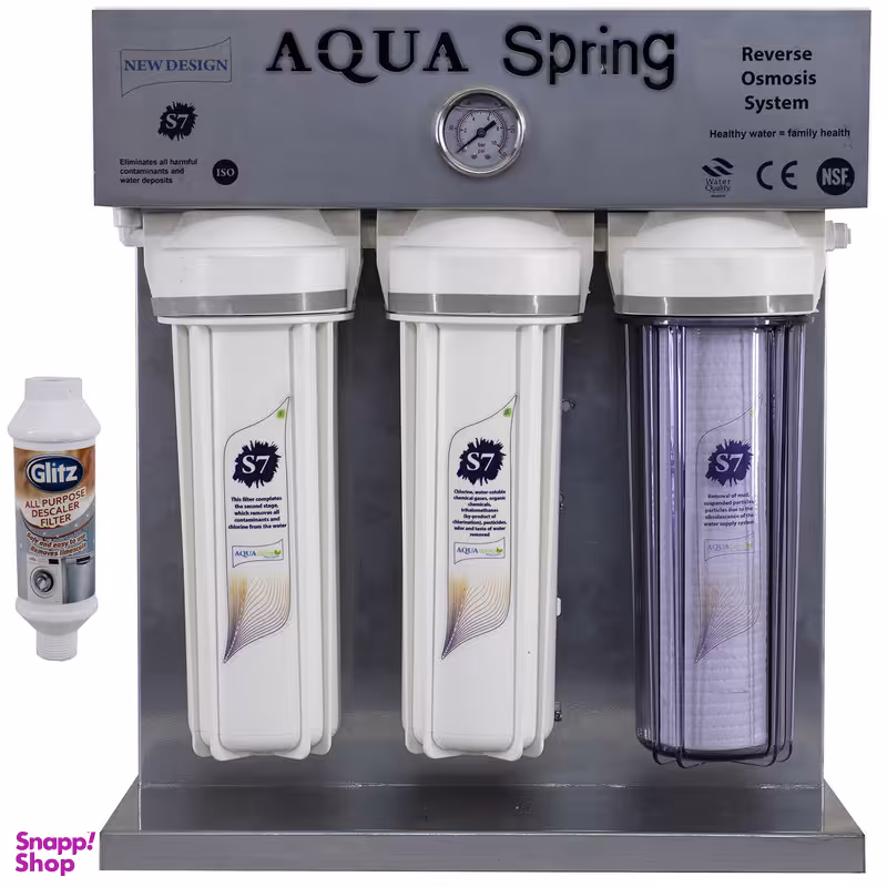 دستگاه تصفیه کننده آب مدل RO-S7-KZ 7300 به همراه رسوب گیر گلیتز