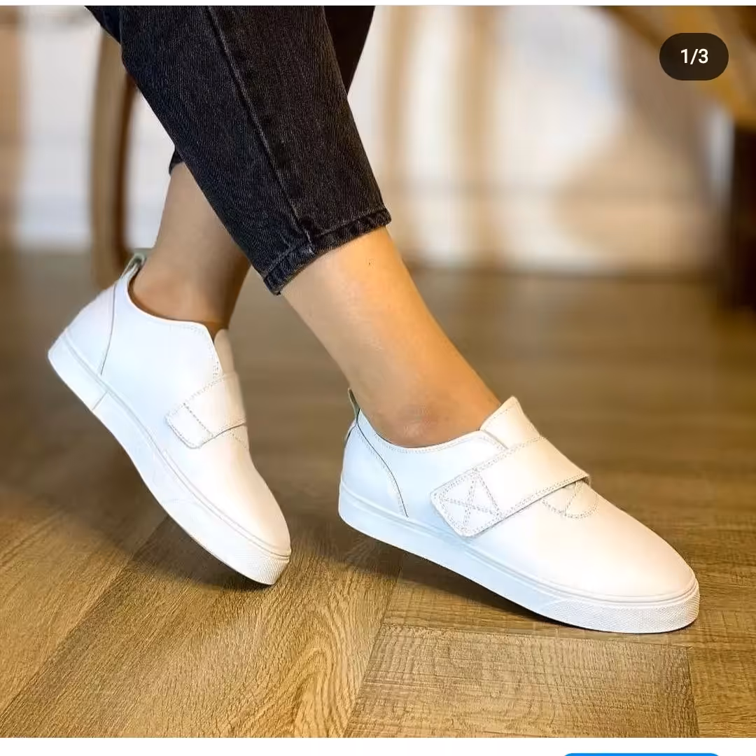 کتونی تک چسب سفید سایز40