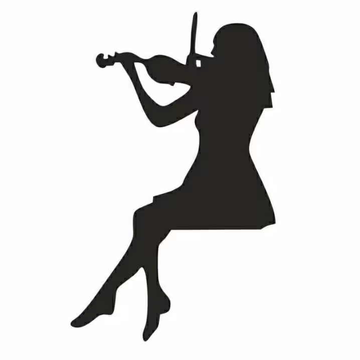 استیکر کلید و پریز طرح دختر ویولن زن