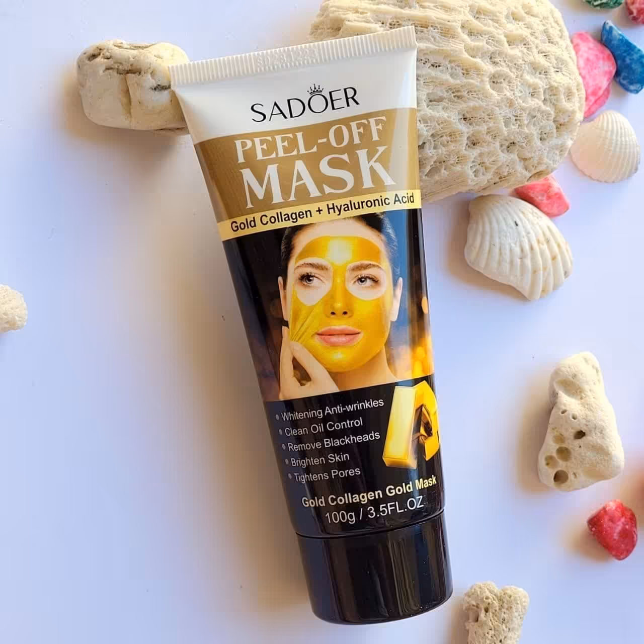 بلک ماسک طلا کلاژن سادور 100 میل لایه برداری ملایم و از بین بردن جوشهای سر سیاه حاوی ویتامین E و یتامین C