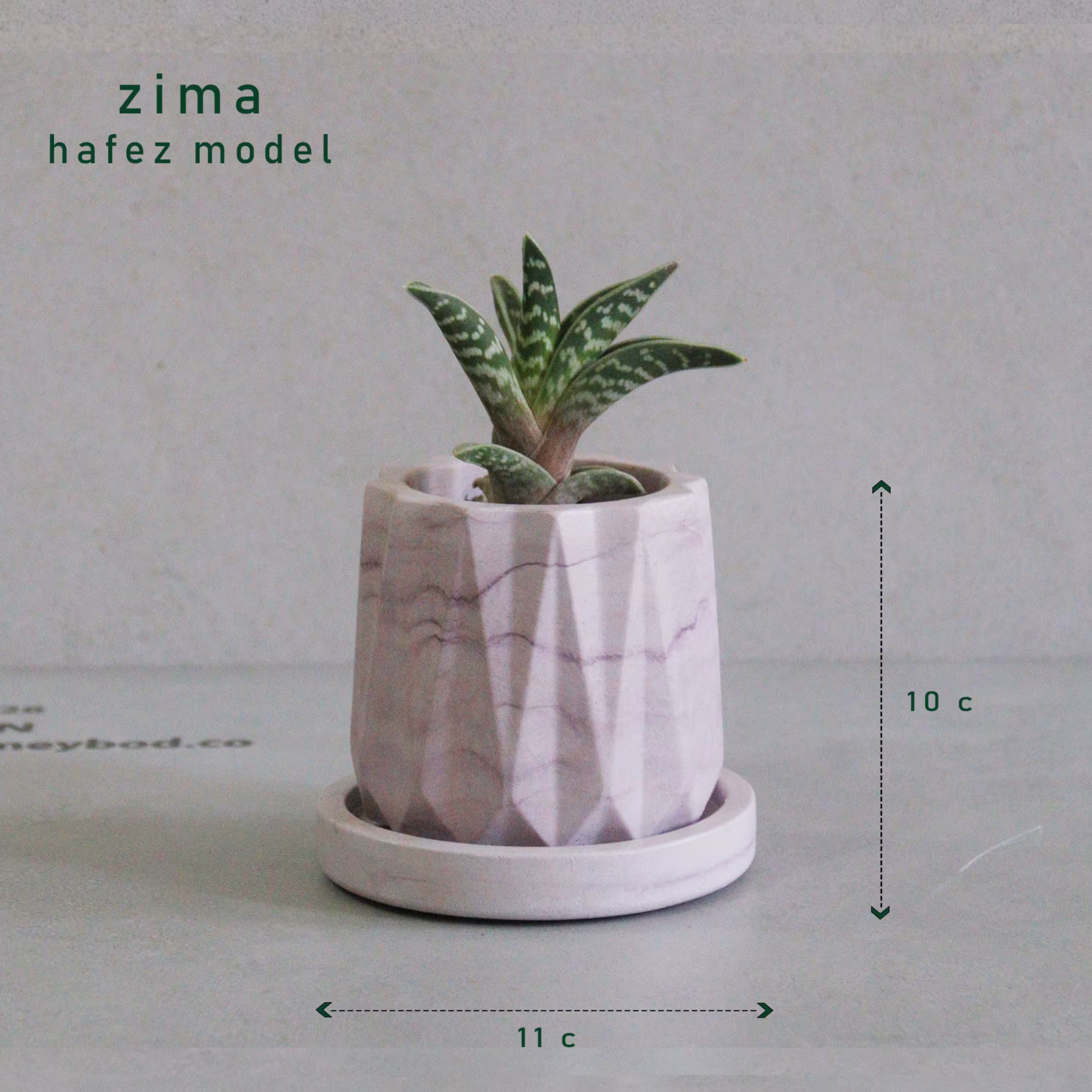 گلدان سنگی مدل حافظ رنگ صورتی-(ارسال رایگان)