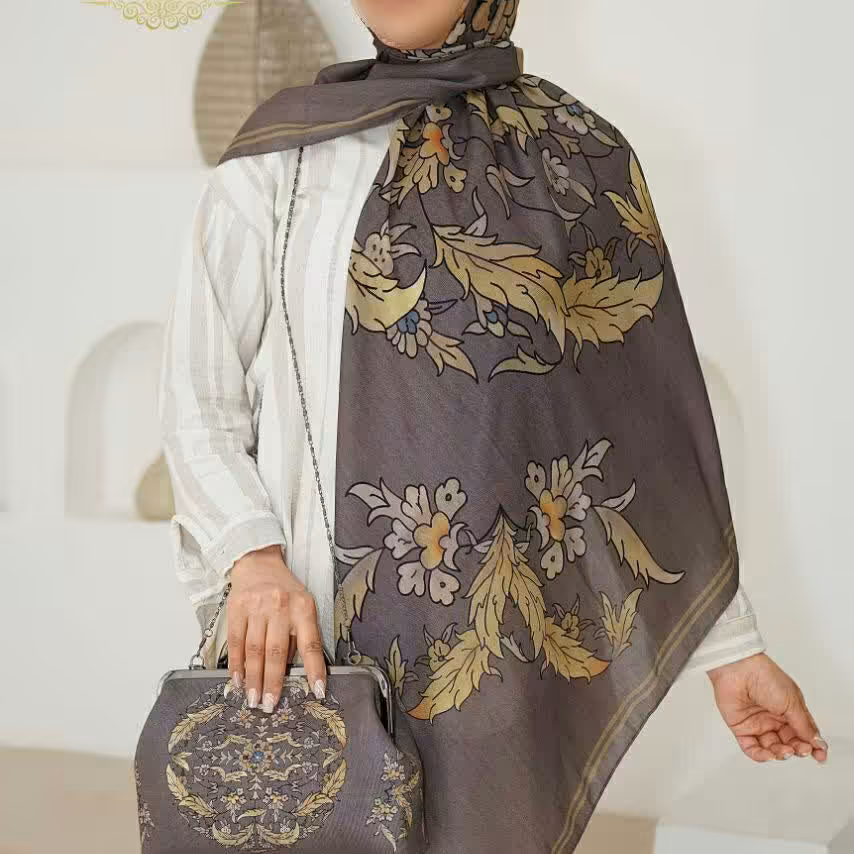 ست کیف روسری
روسری قواره 135
جنس روسری سوپر نخ اعلاء
جنس کیف مخمل جیر ترک
یراق کیف خارجی با زنجیر بلند دوشی