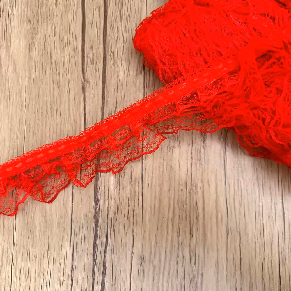 خرید نوار یراق توری کد 102 قرمز 4.5 سانت با طول 1 متر