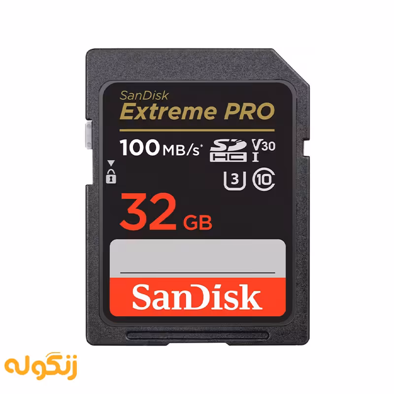 کارت حافظه SDXC سن دیسک مدل Extreme Pro V30 کلاس 10 استاندارد UHS-I U3 سرعت 170mbps با ظرفیت 32 گیگابایت - زنگوله