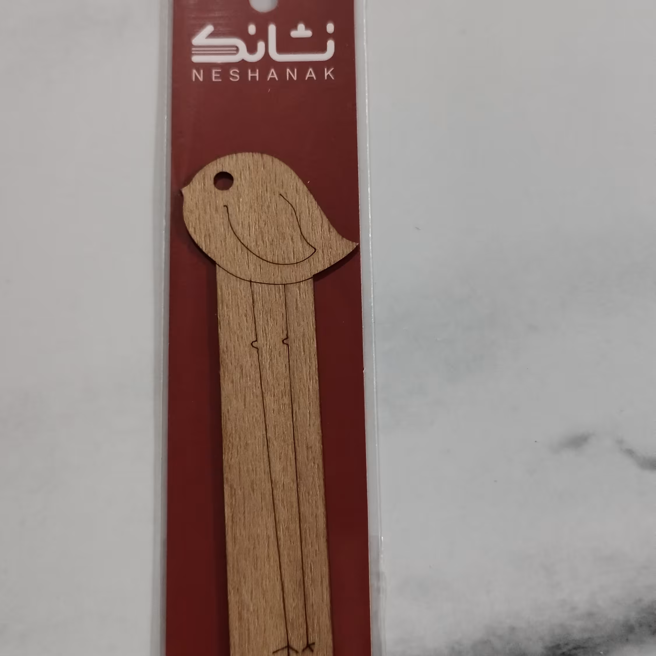 نشانک چوبی ساده طرح گنجشک