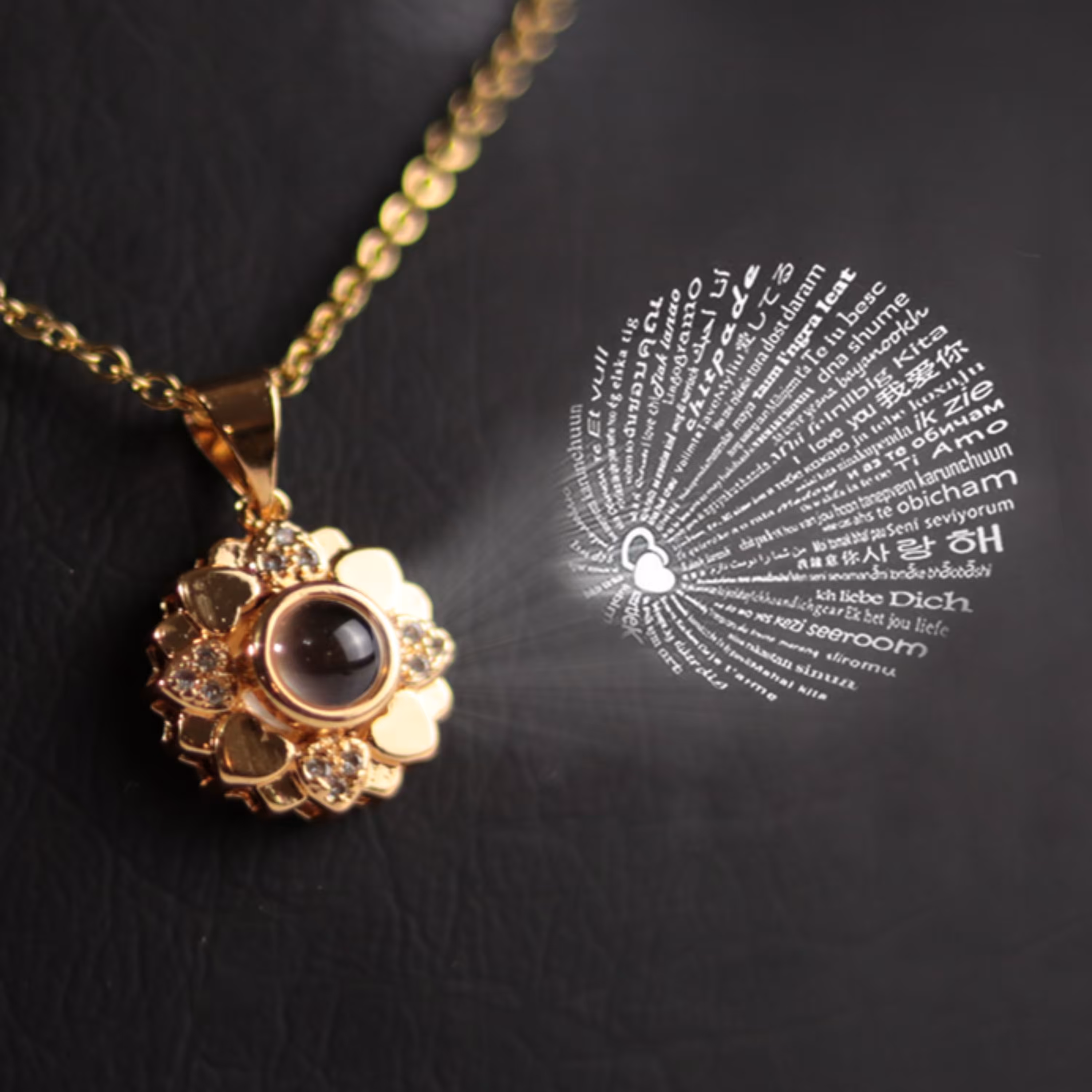 گردنبند استیل طرح دوستت دارم به صد زبان دنیا کد 60