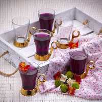 لیوان دسته دار حلقه نگین دو رنگ ست 6 عددی  SAFINOX کد CM004