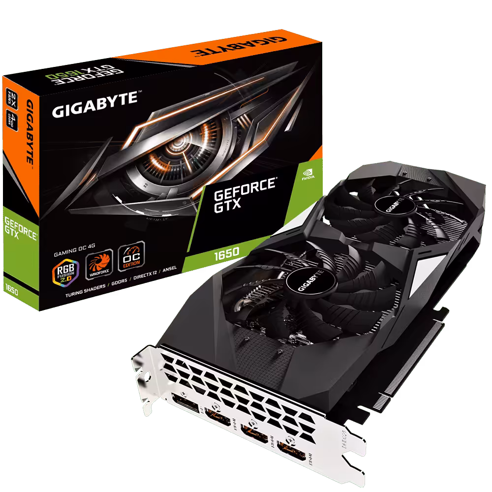 کارت گرافیک گیگابایت GTX 1650 GAMING OC 4G