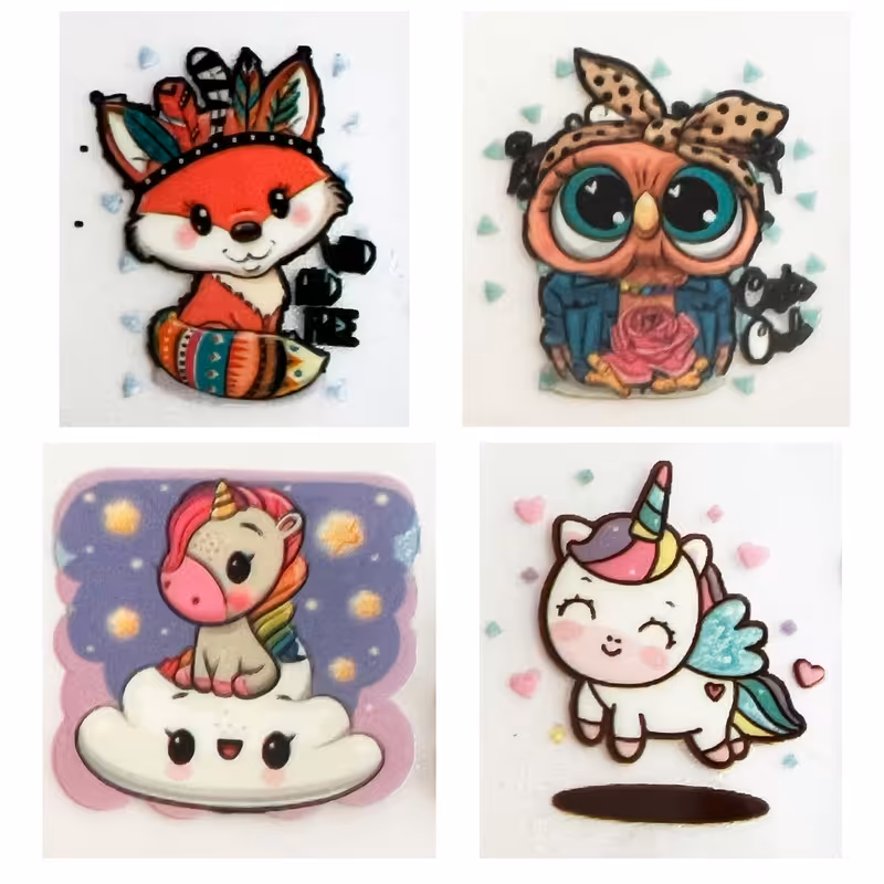 استیکر پارچه و لباس مدل کیوت پاک کد 02 مجموعه 2 عددی