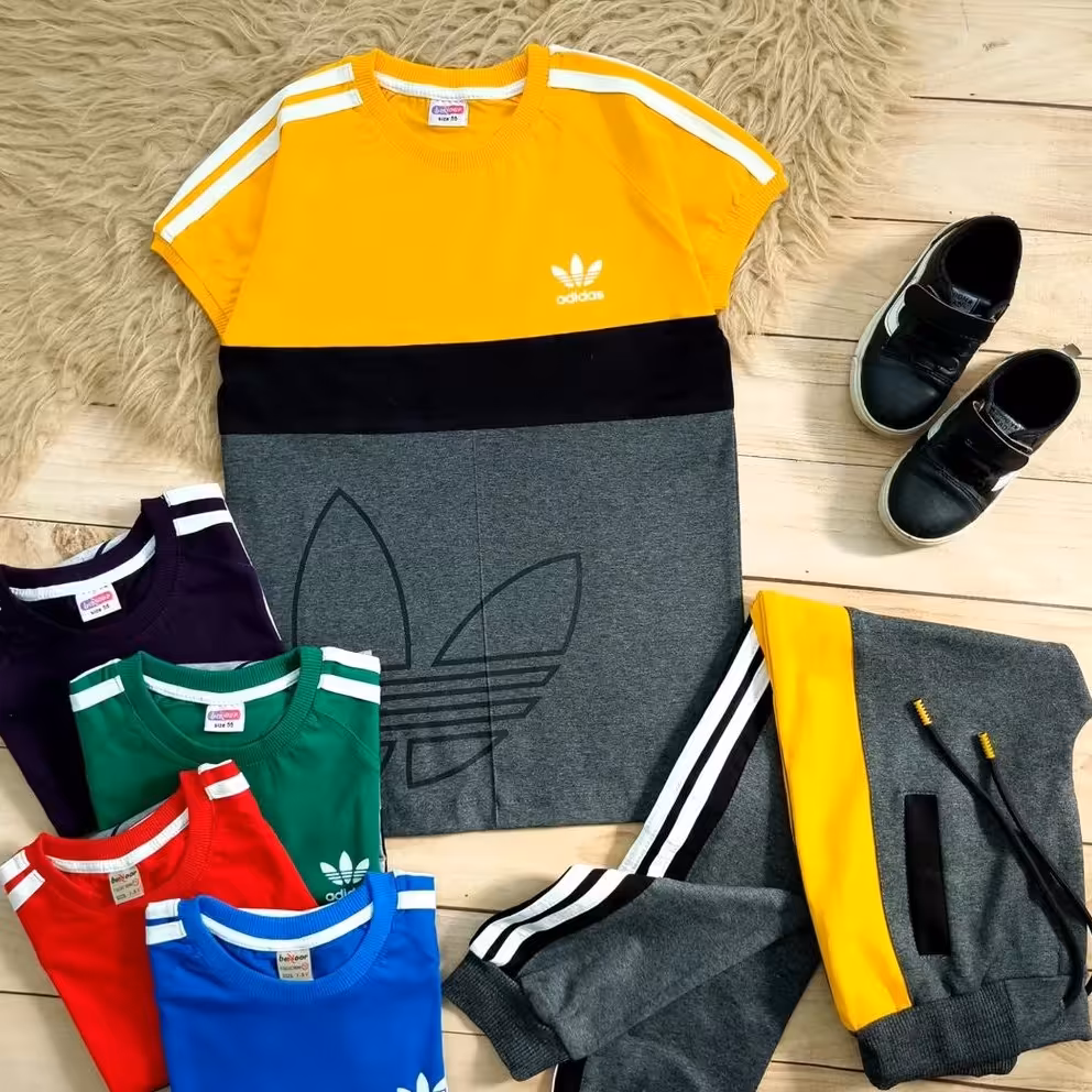 ست اسپرت نایک جنس ملانژ پنبه   مناسب 8تا14سال