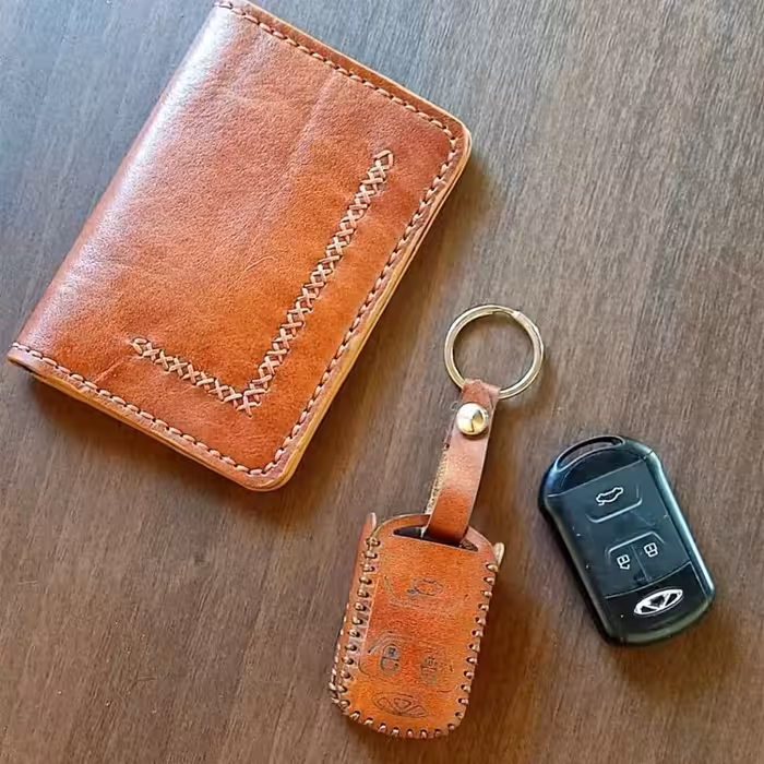 کیف مدارک چرمی مخصوص جیبی و اتومبیل کد KifMad01