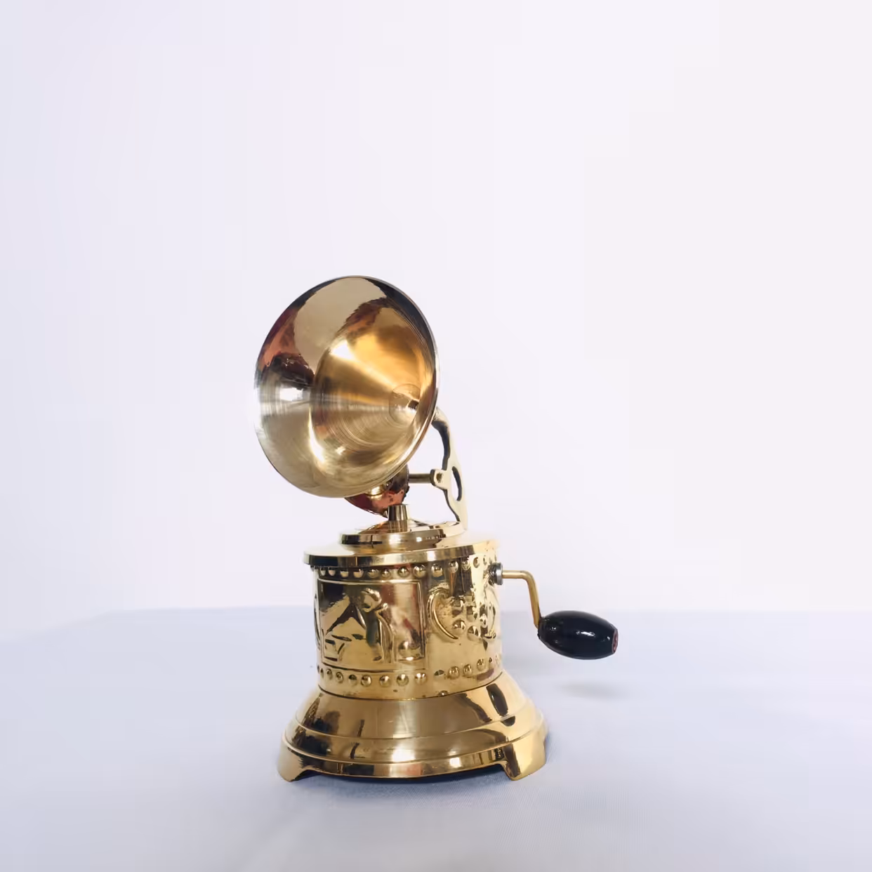 گرامافون مینیاطوری برنز اصیل هند (پسکرایه)