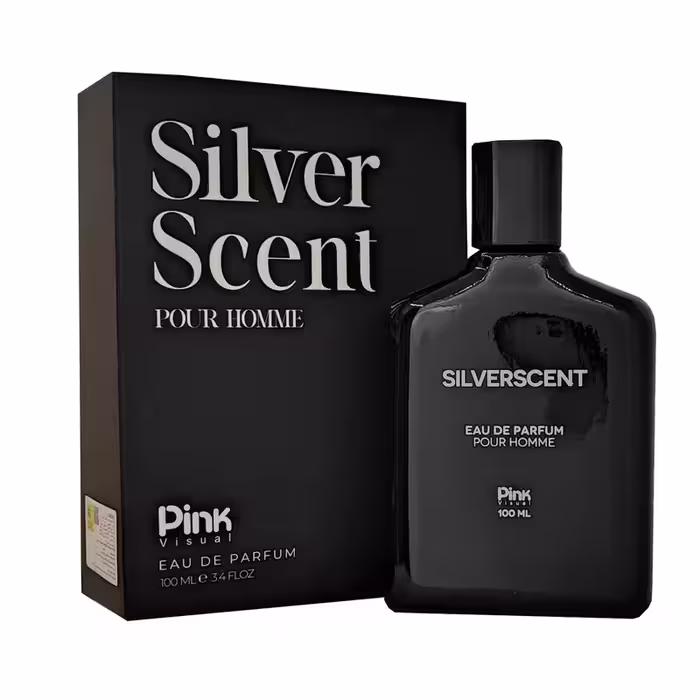 ادوپرفیوم مردانه پینک ویژوآل مدل Silver Scent با رایحه گرم حجم 100میلی لیتر