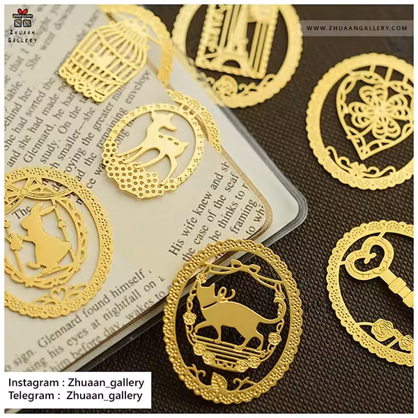بوکمارک فلزی Golden Vintage فانتزی