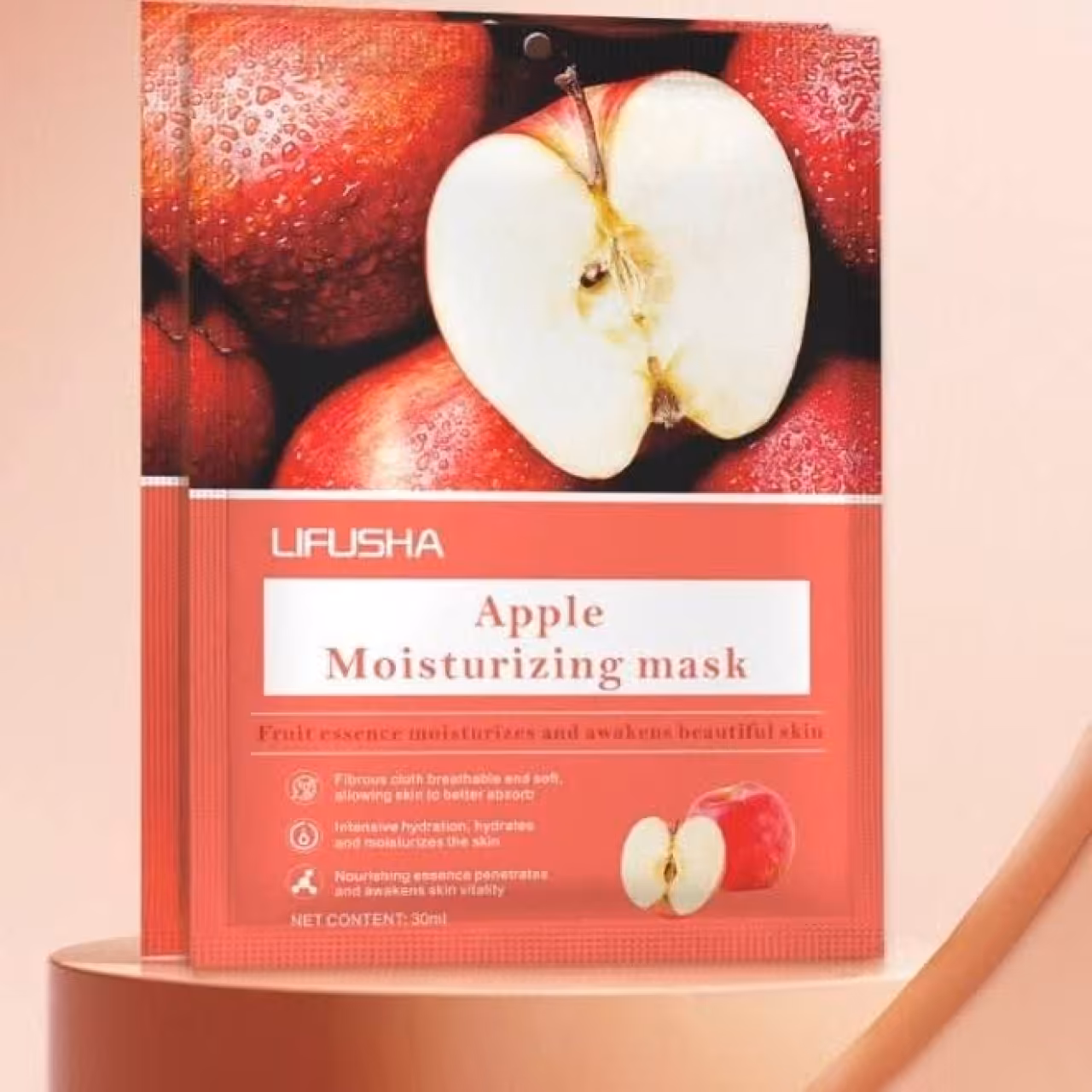 ماسک ورقه ای میوه ای عصاره سیب مدل لیفوشا