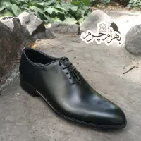کفش مردانه مجلسی چرم طبیعی مشکی مدل جردن