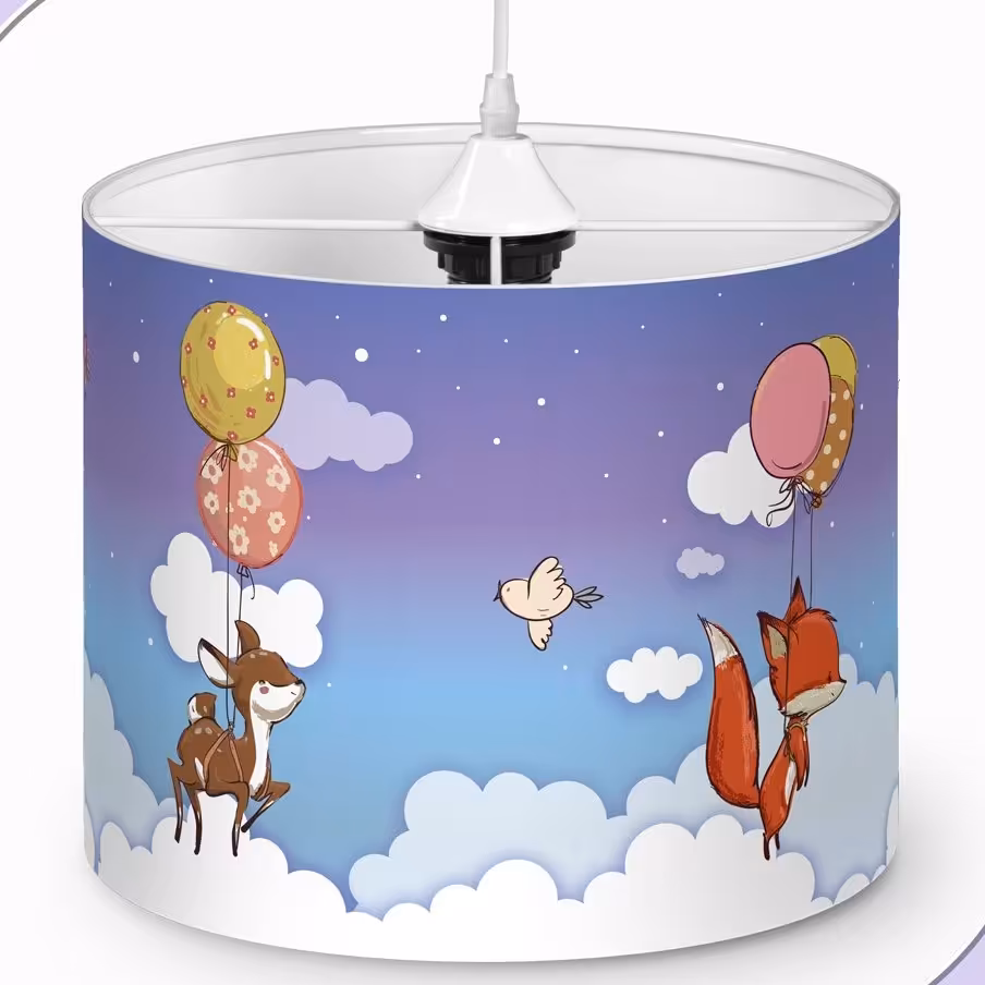 لوستر اتاق کودک طرح حیوانات و بادکنک کد 7019