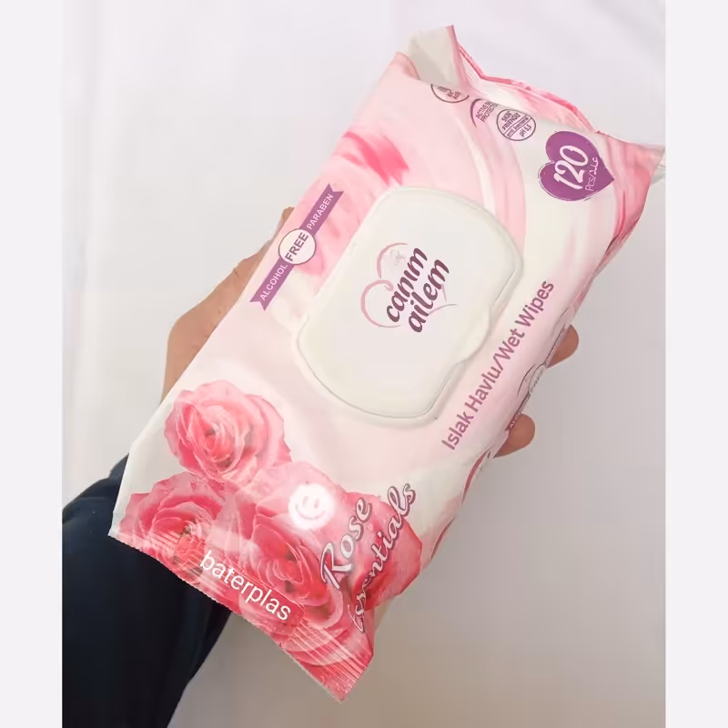 دستمال مرطوب جانیم مدل گل رز Rose Dream ترکیه تعداد 120 عددی | amazonchi
