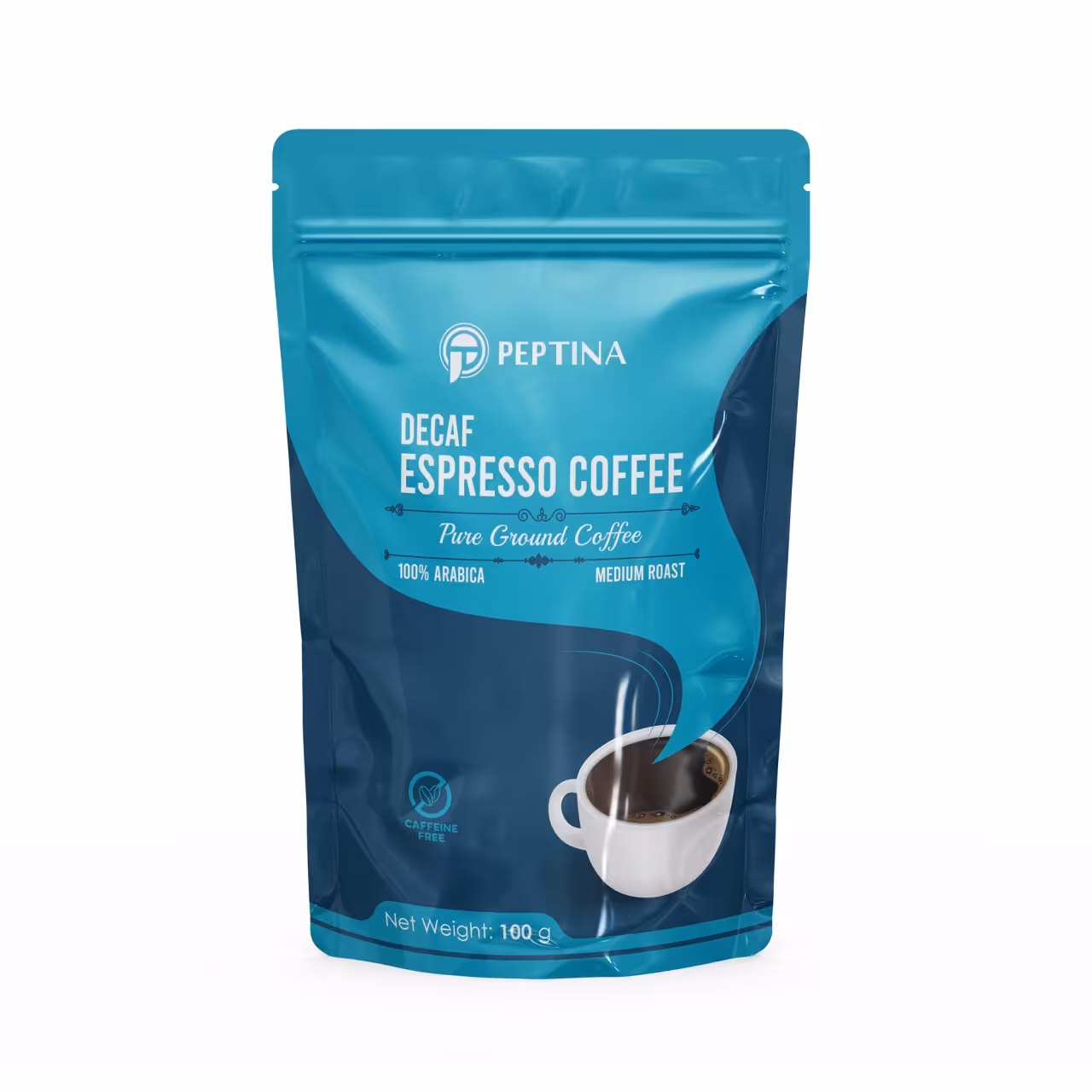قهوه اسپرسو بدون کافئین پپتینا پاکت 100 گرمی