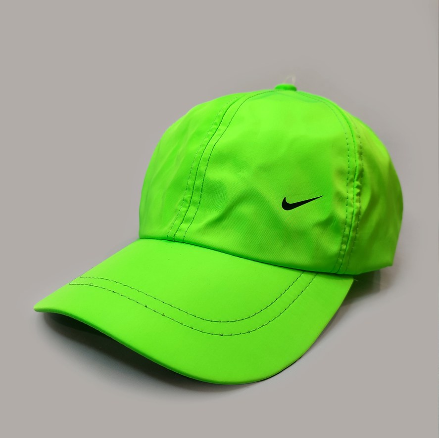 کلاه کپ شمعی سبز فسفری Nike پشت سگکی کد 6598
