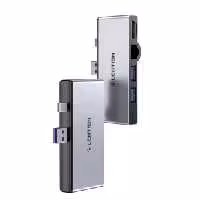 هاب 6 پورت Lention USB A   Mini Display مدل CS32