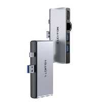 هاب 6 پورت Lention USB A   Mini Display مدل CS32