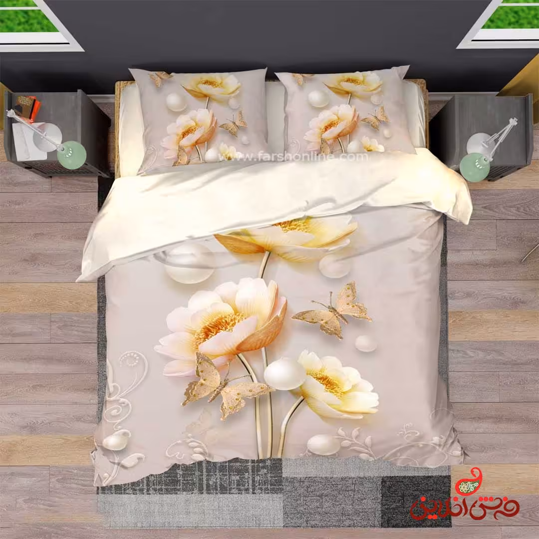 روتختی سه بعدی طرح گل کد 3187