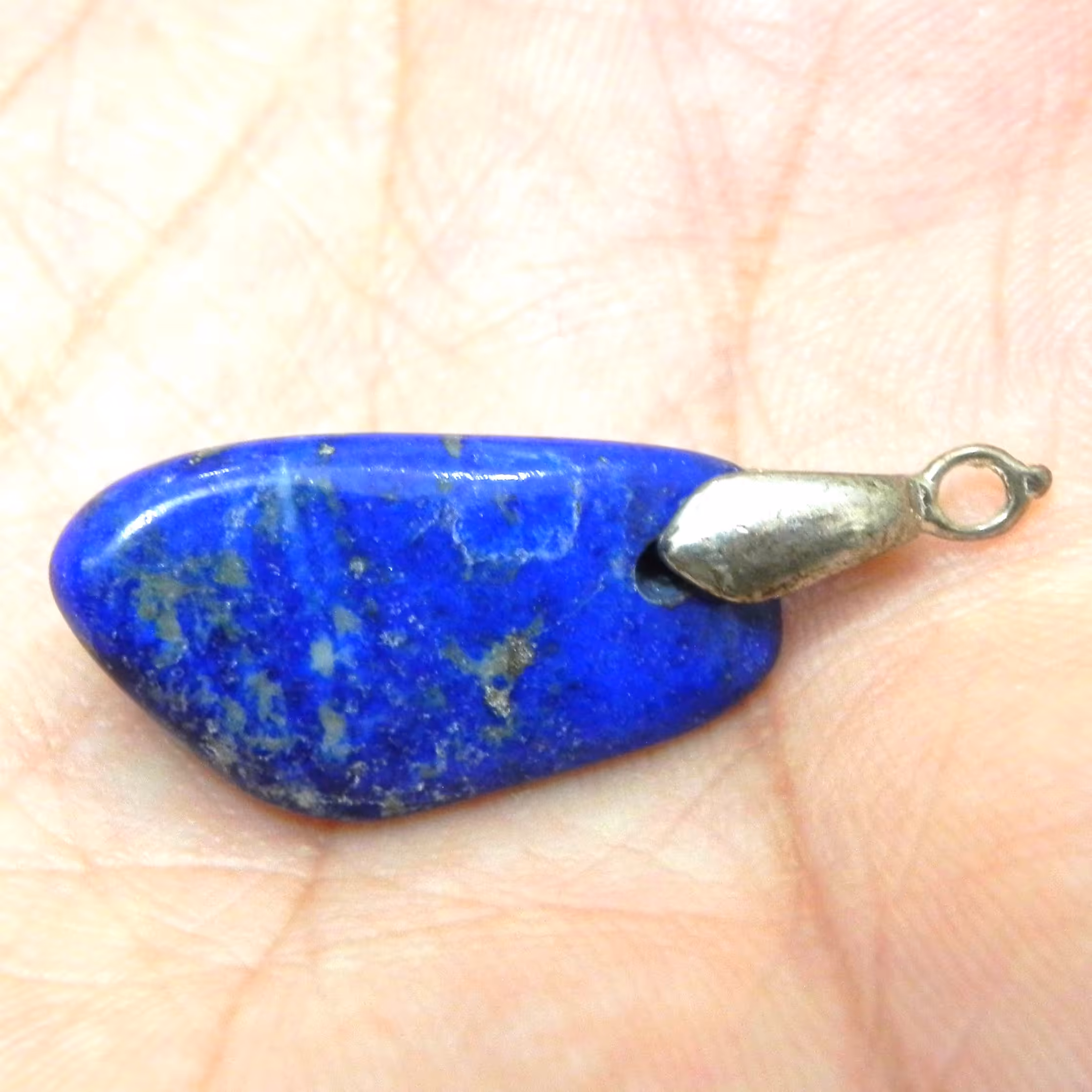 نگین گردنبند لاجورد اصل سایز3.5سانت مناسب آویز  کد9