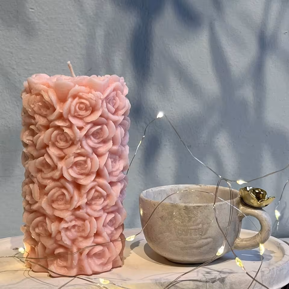 شمع گل رز