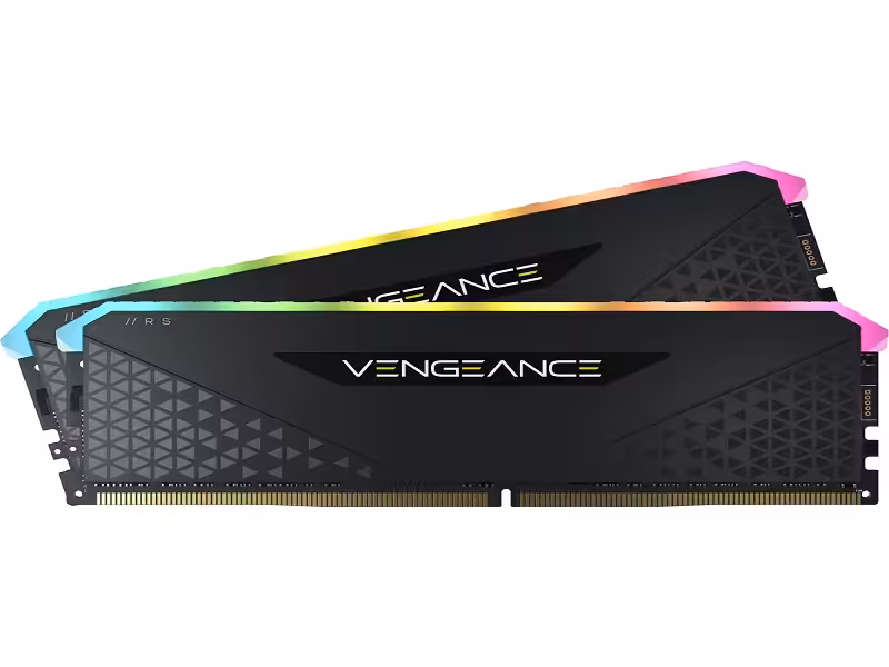 رم کورسیر VENGEANCE RGB RS Black 32GB 16GBx2 3600MHz CL18