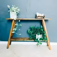 میز کنسول چوبی روستیک دکور مدل کنارسالنی