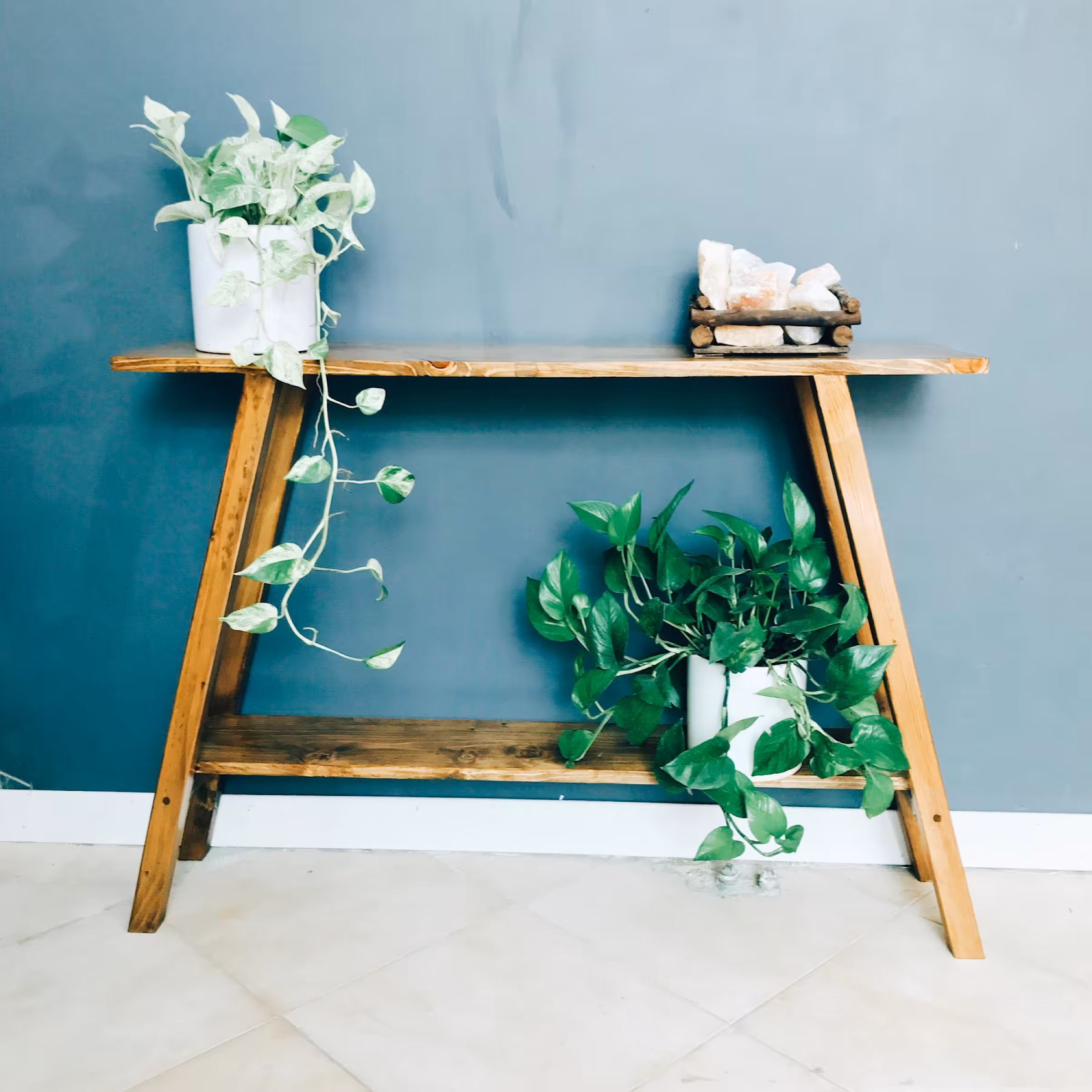 میز کنسول چوبی روستیک دکور مدل کنارسالنی