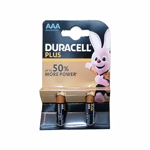 باتری نیم قلمی آلکالاین دوراسل مدل Plus Power Duralock بسته 2 عددی
